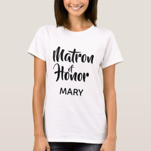 Camiseta Matrón de guión negro de honor en monograma