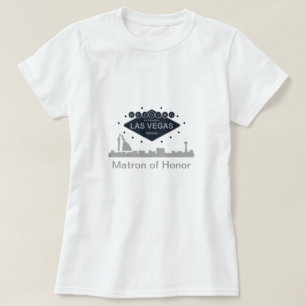 Camiseta "Matrón de honor" Boda de silueta en Las Vegas