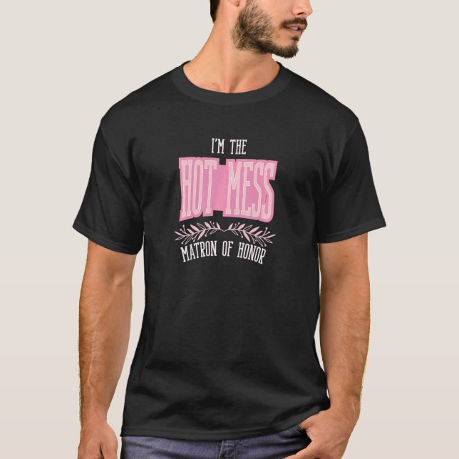 Camiseta Matrón de honor de soltera con tocador (Anverso)