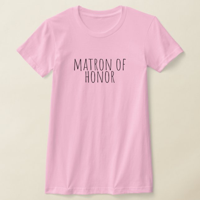 Camiseta Matron Of Honor Bridal Party Wedding (Distribución)