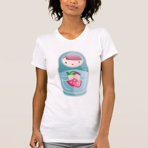 Camiseta matryoshka del kawaii