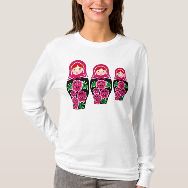 CAMISETA MATRYOSHKA, MUÑECA RUSA (Anverso)