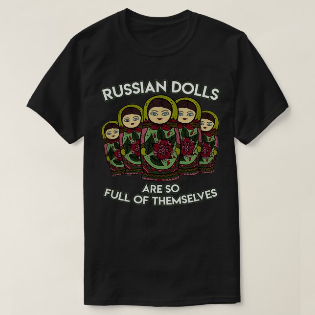 Camiseta Matryoshka Muñecas anidadas rusas Rusia (Diseño del anverso)