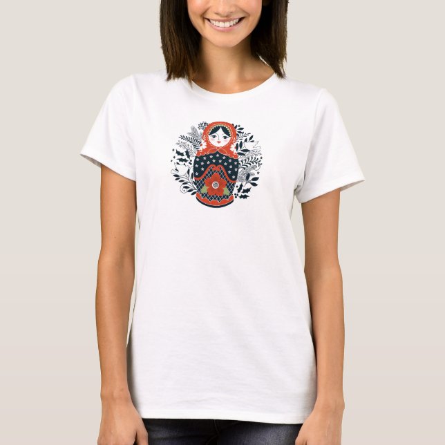 Camiseta Matryoshka Nesting Doll Cute (Anverso)