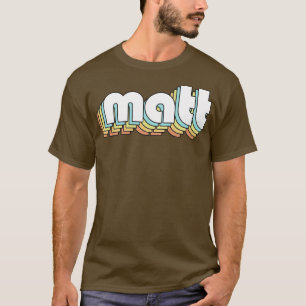 Camiseta Matt Retro Rainbow Typography Style Faded Style