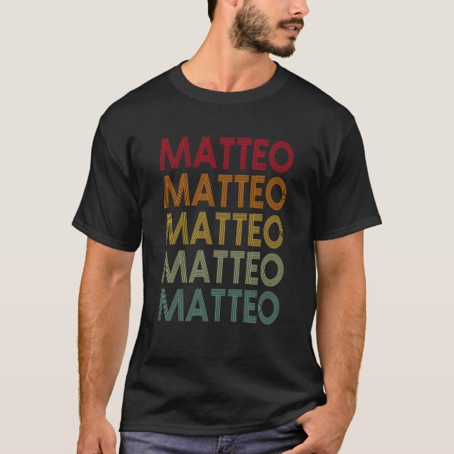 Camiseta Matteo Retro Name Humor Nickname (Anverso)