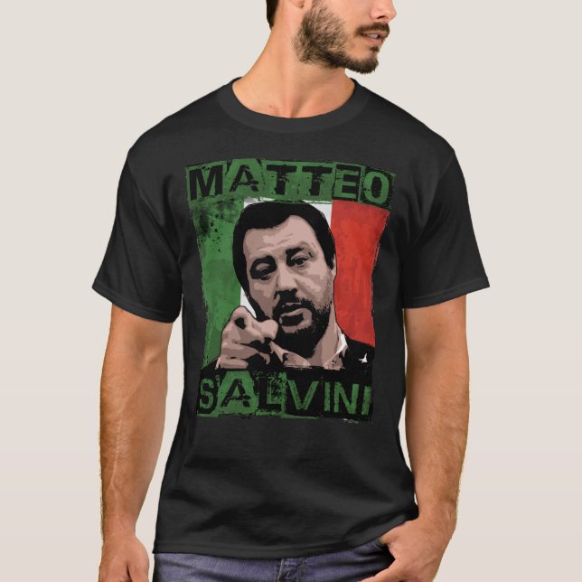 Camiseta Matteo Salvini Prima Gli Italiani Classic T-Shirt (Anverso)