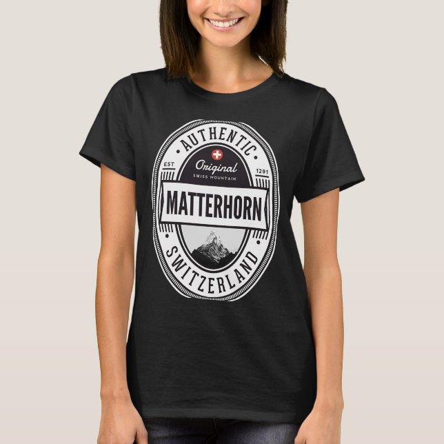 Camiseta Matterhorn Zermatt Suiza Hikers Mountaineeri (Anverso)