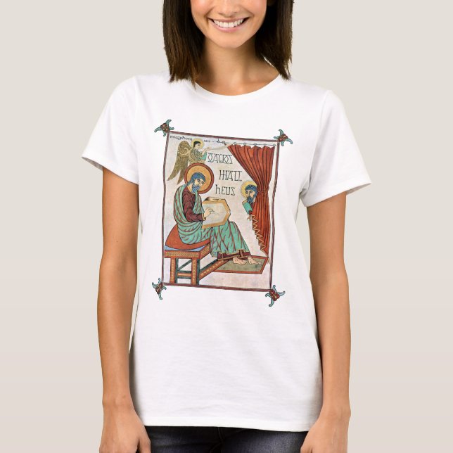 Camiseta Matthew De Lindisfarne Medieval Manuscript (Anverso)