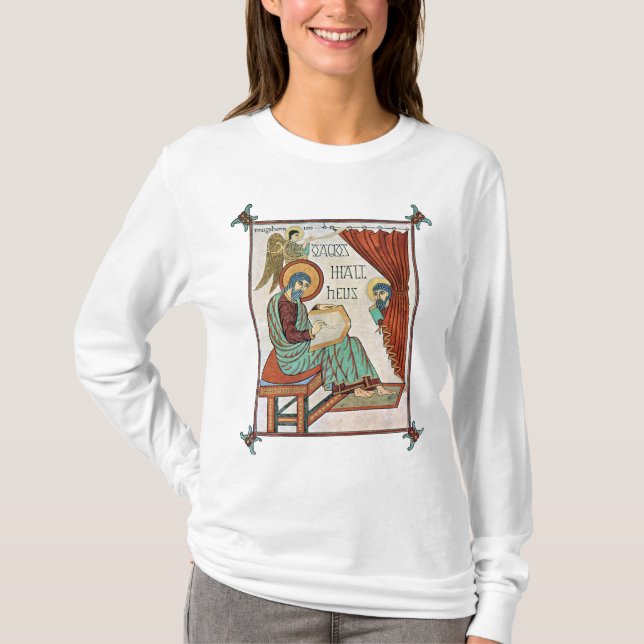 Camiseta Matthew De Lindisfarne Medieval Manuscript (Anverso)