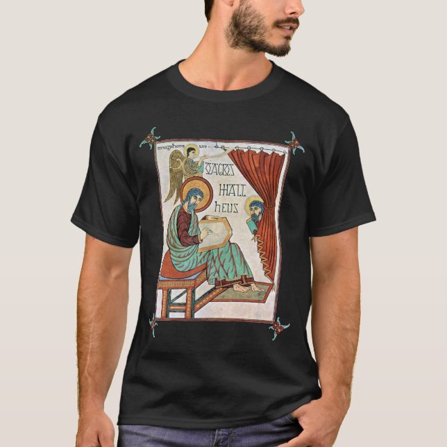 Camiseta Matthew De Lindisfarne Medieval Manuscript (Anverso)