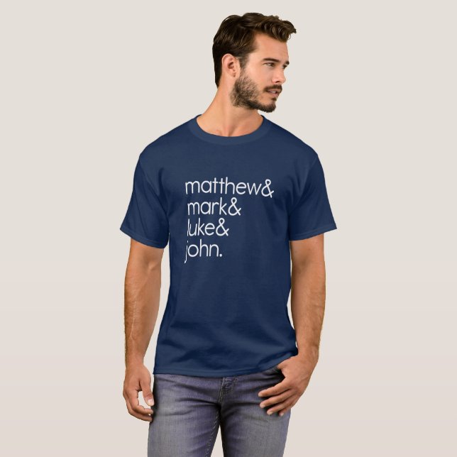 Camiseta Matthew y marca y Lucas y Juan (Anverso completo)