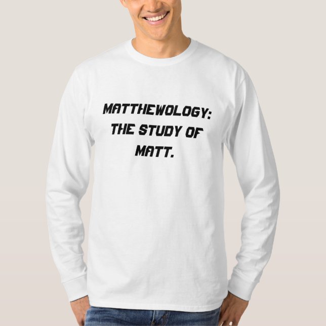 Camiseta Matthewology: El estudio de Matt. (Anverso)