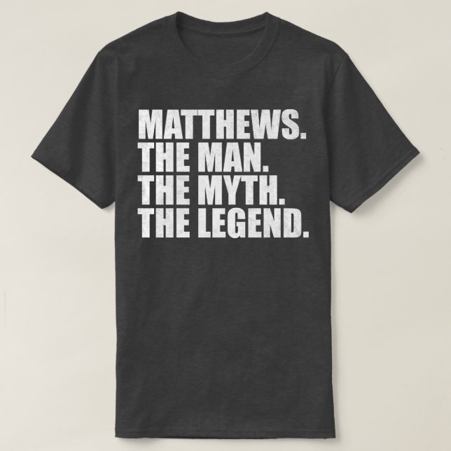 Camiseta MatthewsMatthews Nombre de la familia Matthews Mam (Diseño del anverso)