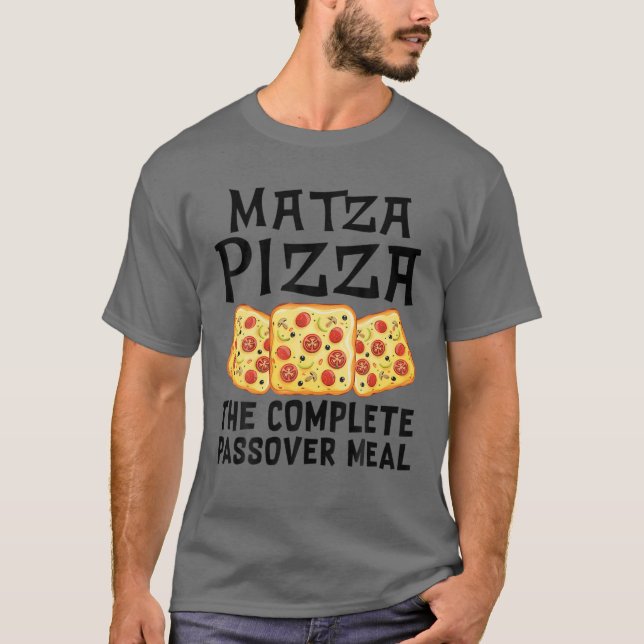 Camiseta Matza Pizza La Comida Judía De Pascua Completa (Anverso)