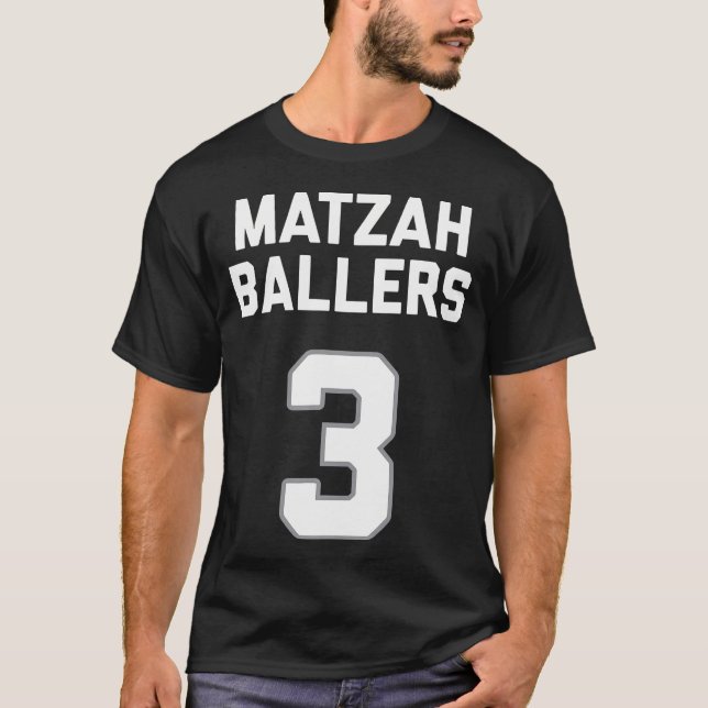 Camiseta Matzah Baller 3 Graciosa cesta judía Matzo Ball Pu (Anverso)