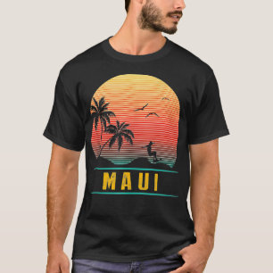 Camiseta Maui Beach Island Retro Vintage Gift Surf Sur