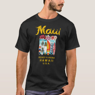 Camiseta Maui Camino a Hana Surf Hawaiano