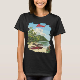 Camiseta Maui Hawái Playa Tropical Verde Viajes