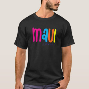 Camiseta Maui Hawái Vacaciones de Playa Coloridas Vintage A
