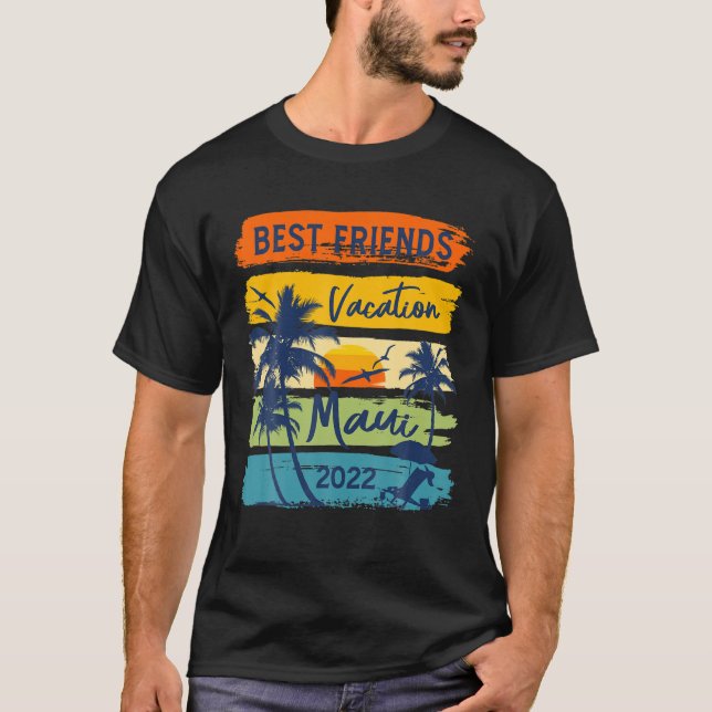 Camiseta Maui Hawaii 2022 Mejor Amigos Vacaciones Coincidie (Anverso)