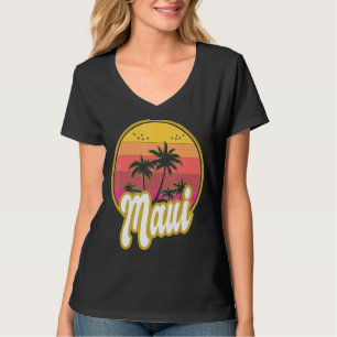 Camiseta Maui Hawaii Beach Retro Sunset