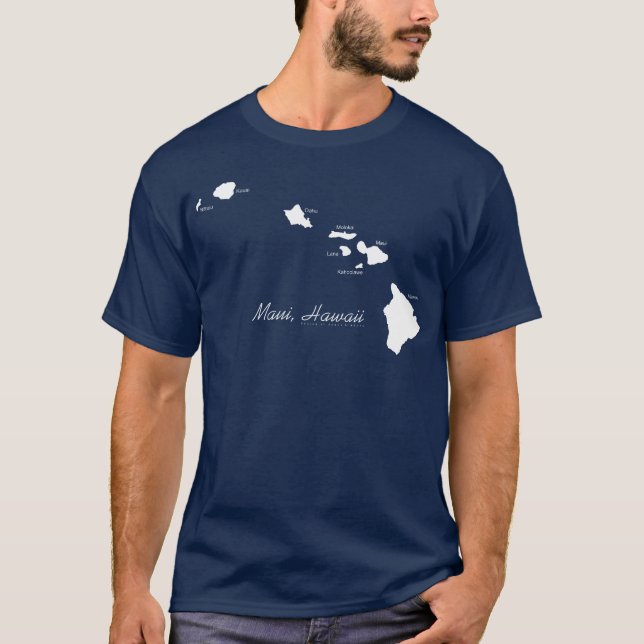 Camiseta Maui Hawaii con Islas Hawái (Anverso)