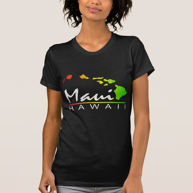 Camiseta MAUI Hawaii (diseño apenado) (Anverso)