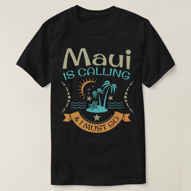 Camiseta Maui Hawaii Hawaii Hawaii Aloha Summer Vaca (Diseño del anverso)