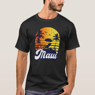 Camiseta Maui Hawaii Hawaii Hawaii Sunset Beach Retro Premi