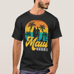 Camiseta Maui Hawaii Hawaii Hawaiian Beach Surfing 70's Sur