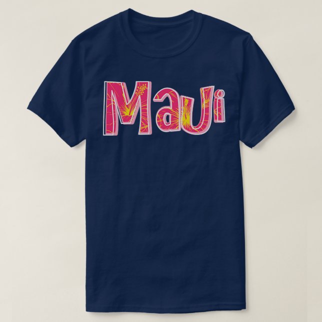 Camiseta Maui Hawaii Hibiscus Flower TShirt (Diseño del anverso)