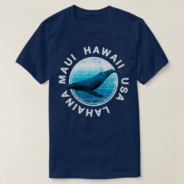 Camiseta MAUI Hawaii Humpback Whale Lahaina Hawaiian (Diseño del anverso)