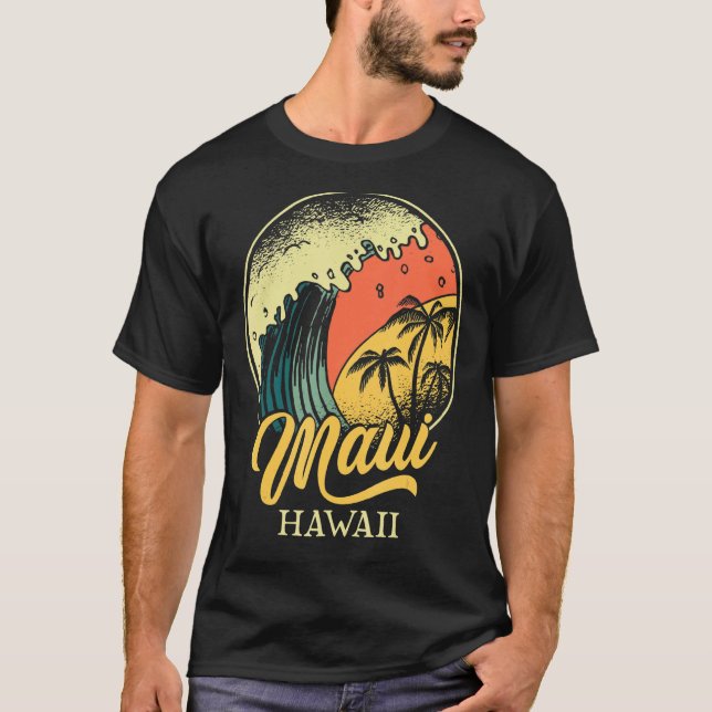 Camiseta Maui Hawaii Islas Hawaii Vintage Retro (Anverso)