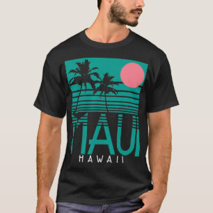 Camiseta Maui Hawaii Palm Trees Surf Vintage Retro Hawaii