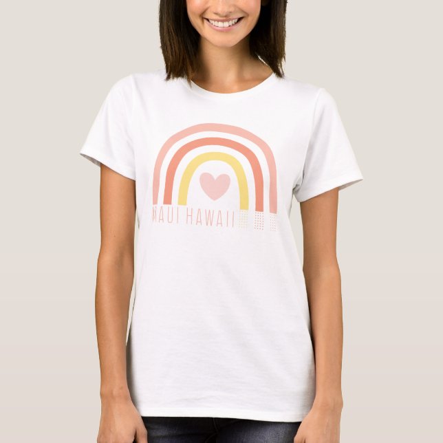 Camiseta Maui Hawaii Rainbow (Anverso)
