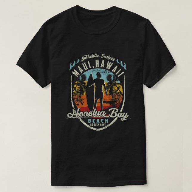 Camiseta Maui Hawaii Surfer Honolua B (Diseño del anverso)