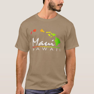 Camiseta Maui Islas Hawaianas Aspecto Antiguo Deteriorado