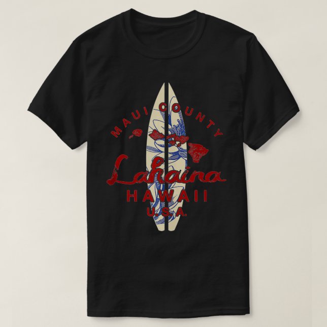 Camiseta MAUI Lahaina Vintage Hawaii (Diseño del anverso)