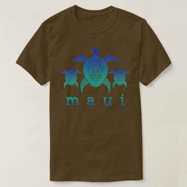 Camiseta Maui - Las tortugas marinas hawaianas bucean así (Diseño del anverso)