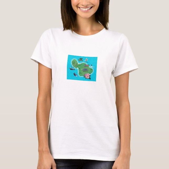 Camiseta Maui Map (Anverso)