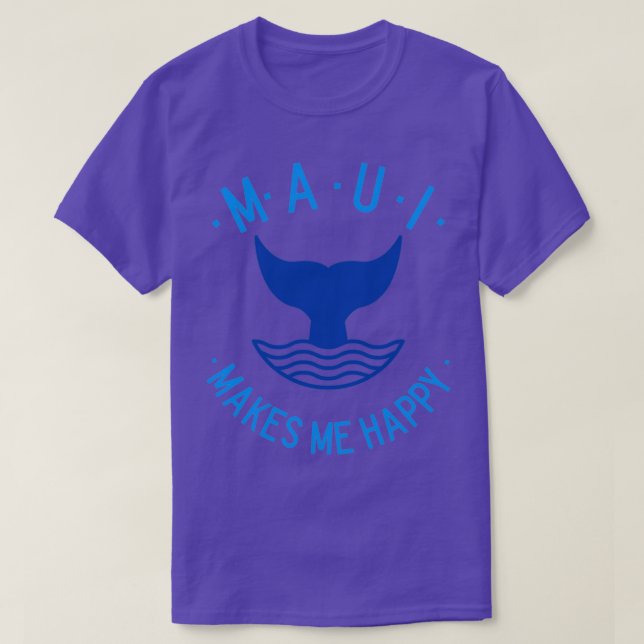 CAMISETA MAUI ME HACE FELIZ LA BALLENA (Diseño del anverso)
