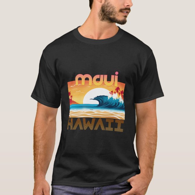 Camiseta Maui Retro Vintage Souvenir Appartal - Maui (Anverso)