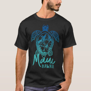 Camiseta Maui Sea Turtles Hawaii Marine Turtle Flower Tro