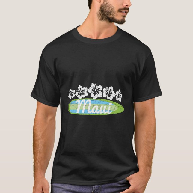 Camiseta Maui Surf Hibiscus Flower (Anverso)