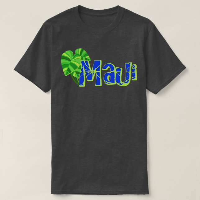 Camiseta Maui Taro Plant deja Hawaii TShirt (Diseño del anverso)