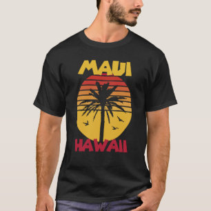 Camiseta Maui Vacation Hawaii Palm Tree Beach Ocean Surfin