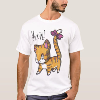 Camiseta ¡Maullido! ¡Camisa del gatito para los niños!