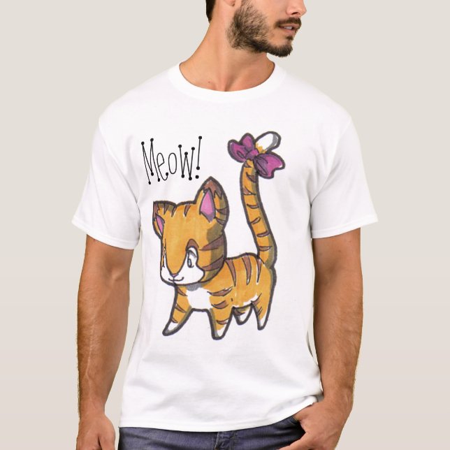 Camiseta ¡Maullido! ¡Camisa del gatito para los niños! (Anverso)