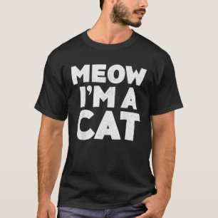 Camiseta Maullido soy un gato Disfraz de gato de Halloween 
